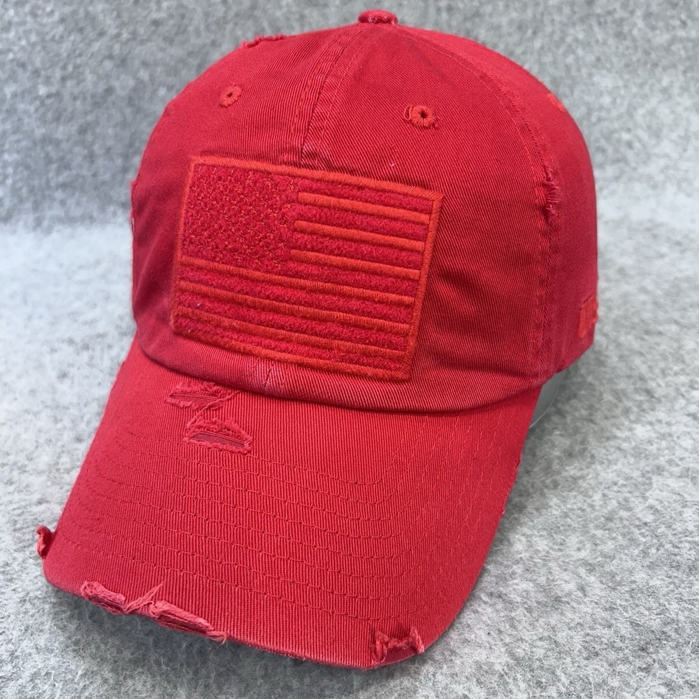 Distressed Red American Flag Patch USA Baseball Cap Hat KBETHOS Vintage